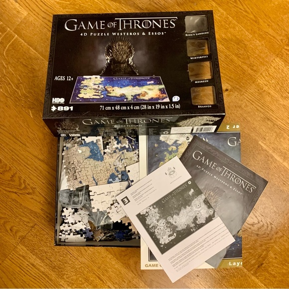 Game of Thrones 4D Westeros & Essos Map Puzzle - Picture 3 of 3